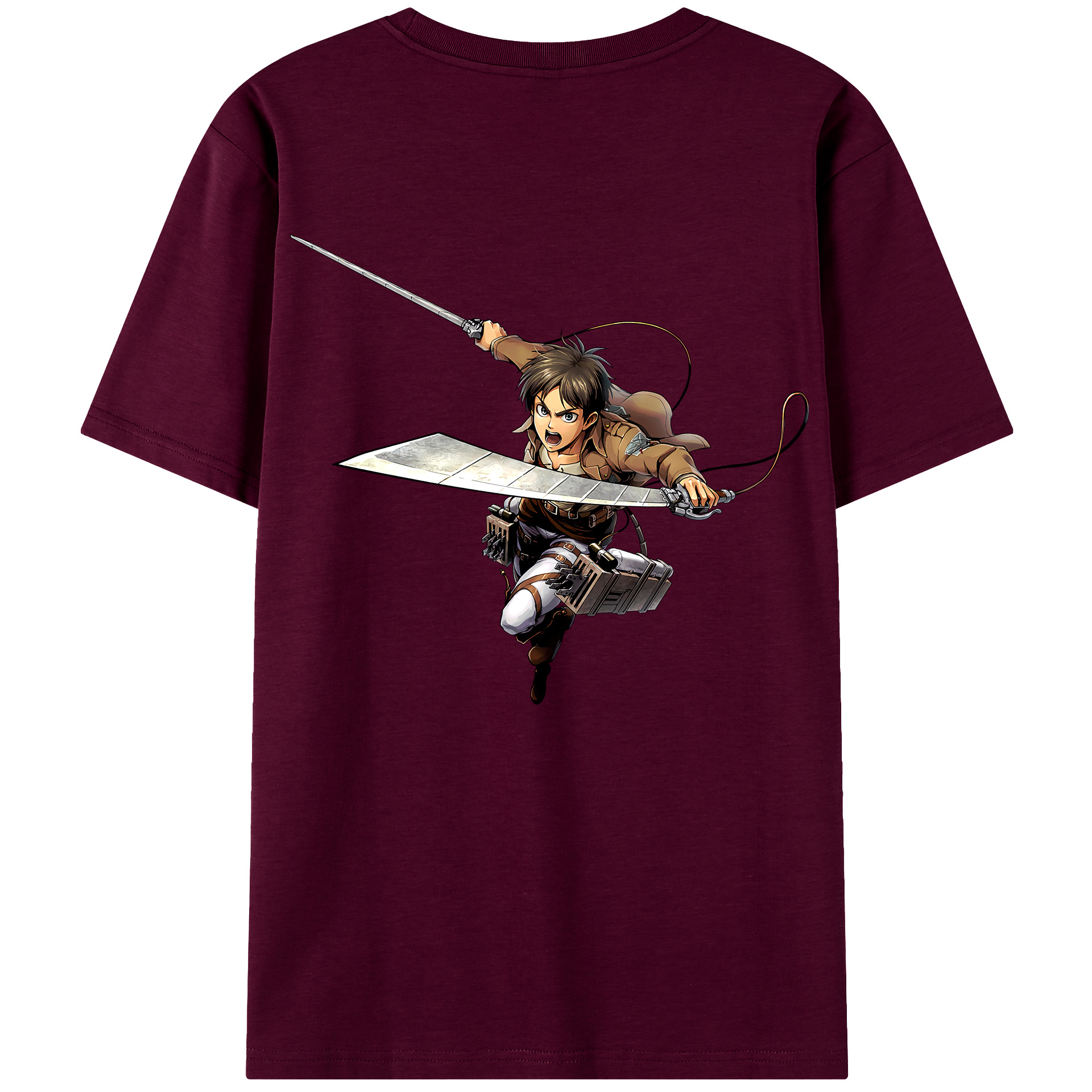 （画像用） 進撃の巨人 エレン･イェーガー Attack on Titan Eren Jäger レディース半袖Tシャツ(バックプリント)